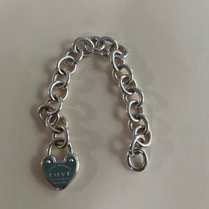 Authentic Tiffany & Co RTT heart lock bracelet